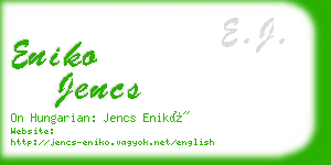 eniko jencs business card